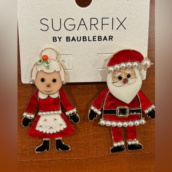 sugarfix Jewelry - Sugarfix by Baublebar Santa and Mrs. Claus Dangle Sparkly Earrings